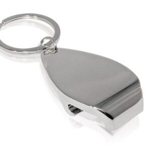 Llavero metálico con abrebotellas