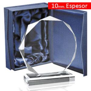 Galvano Cristal Octagonal 155 x 140 mm.
