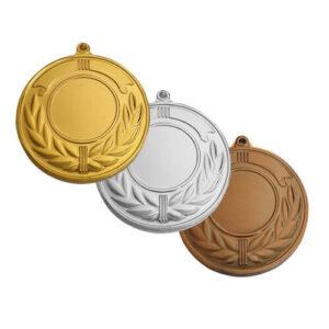 Medalla 50 mm hoja de laurel