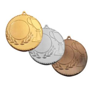 Medalla 50 mm hoja de laurel y copa