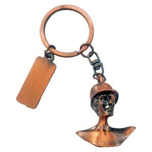 Llavero Busto Minero Cobre