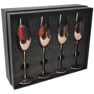 Set de 4 copas champagne encobrizadas 230 ml